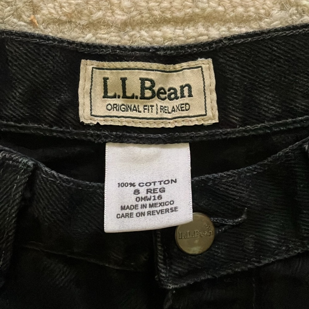 L.L. Bean Black Original Fit Relaxed Jeans Classic Comfort
